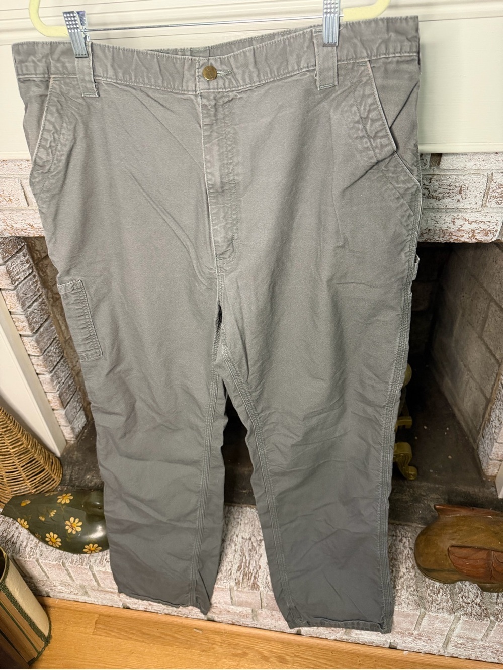 Carhartt Gray Utility Cargo Pants Loose Original Fit 40 x 34